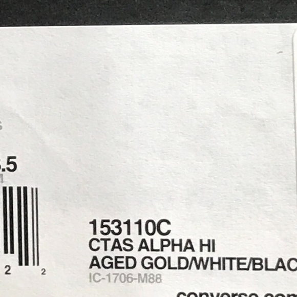Converse CTAS Alpha Hi Aged Gold White Shoes - Picture 8 of 8